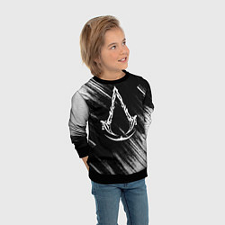 Свитшот детский Assassins creed Mirage - потертости, цвет: 3D-черный — фото 2