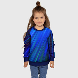 Свитшот детский Неоновые синии линии, цвет: 3D-синий — фото 2