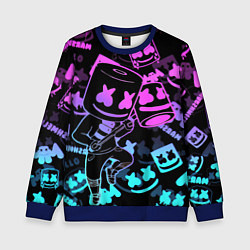 Детский свитшот Marshmello neon pattern