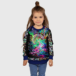 Свитшот детский Шри янтра, цвет: 3D-синий — фото 2