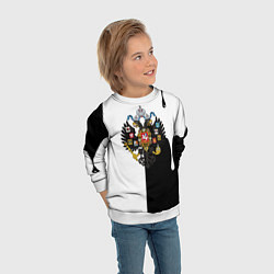 Свитшот детский Герб РФ краски имперский, цвет: 3D-белый — фото 2