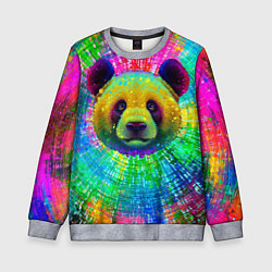 Свитшот детский Цветная панда, цвет: 3D-меланж
