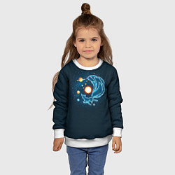 Свитшот детский Созвездие кицунэ, цвет: 3D-белый — фото 2