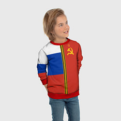 Свитшот детский Россия и СССР, цвет: 3D-красный — фото 2