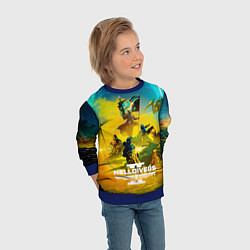 Свитшот детский Helldivers 2: Battle, цвет: 3D-синий — фото 2