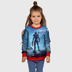 Свитшот детский Mass Effect - ai art, цвет: 3D-красный — фото 2