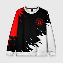 Свитшот детский Manchester United flame fc, цвет: 3D-белый