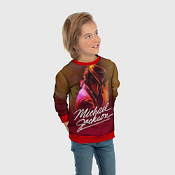 Свитшот детский Michael Jackson нарисованный кистью, цвет: 3D-красный — фото 2