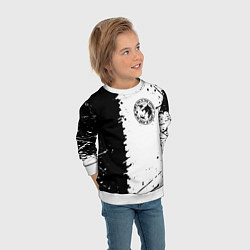 Свитшот детский The witcher краски текстура, цвет: 3D-белый — фото 2
