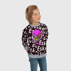 Свитшот детский Esskeetit logo pattern, цвет: 3D-меланж — фото 2