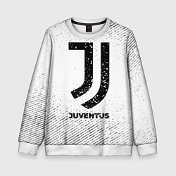 Свитшот детский Juventus с потертостями на светлом фоне, цвет: 3D-белый
