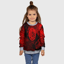 Свитшот детский Милан огненый стиль, цвет: 3D-меланж — фото 2