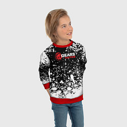 Свитшот детский Gears of War белые брызги, цвет: 3D-красный — фото 2