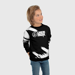 Свитшот детский Linkin park рок бенд краски, цвет: 3D-черный — фото 2