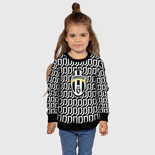 Детский свитшот Juventus pattern fc / 3D-Черный – фото 4