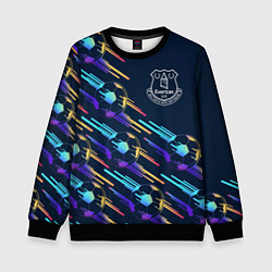 Свитшот детский Everton градиентные мячи, цвет: 3D-черный