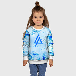Свитшот детский Linkin park холодный огонь бренд, цвет: 3D-белый — фото 2