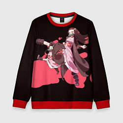 Свитшот детский Нэдзуко ярость, цвет: 3D-красный