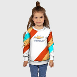Свитшот детский Chevrolet line, цвет: 3D-белый — фото 2