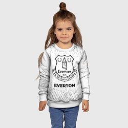 Свитшот детский Everton с потертостями на светлом фоне, цвет: 3D-белый — фото 2