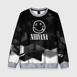 Свитшот детский Nirvana текстура рок, цвет: 3D-меланж