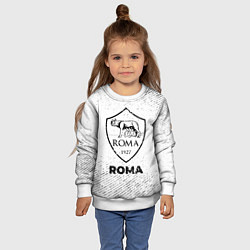 Свитшот детский Roma с потертостями на светлом фоне, цвет: 3D-белый — фото 2