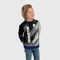 Свитшот детский Helldivers 2: Skull Logo, цвет: 3D-синий — фото 2