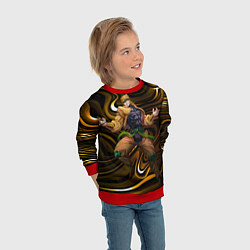 Свитшот детский Дио Брандо из Невероятных ДжоДжо, цвет: 3D-красный — фото 2