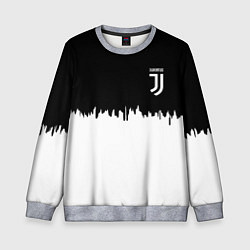 Детский свитшот Juventus белый огонь текстура