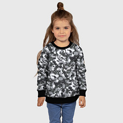 Свитшот детский Серый пиксельный камуфляж, цвет: 3D-черный — фото 2
