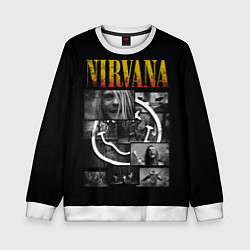 Свитшот детский Nirvana forever, цвет: 3D-белый