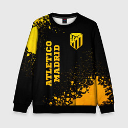 Свитшот детский Atletico Madrid - gold gradient вертикально, цвет: 3D-черный