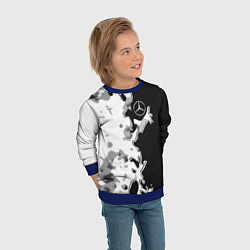 Свитшот детский Mercedes benz sport germany steel, цвет: 3D-синий — фото 2