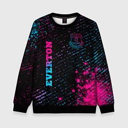 Свитшот детский Everton - neon gradient вертикально, цвет: 3D-черный