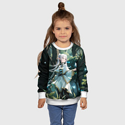 Свитшот детский Sousou no Frieren Фрирен butterfly, цвет: 3D-белый — фото 2