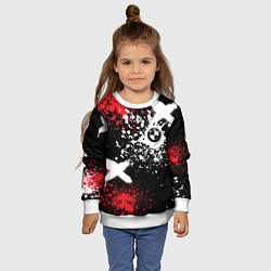 Свитшот детский BMW на фоне граффити и брызг красок, цвет: 3D-белый — фото 2