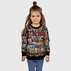 Свитшот детский Портреты всех героев, цвет: 3D-черный — фото 2