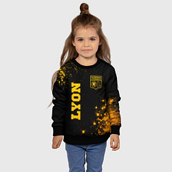 Свитшот детский Lyon - gold gradient вертикально, цвет: 3D-черный — фото 2