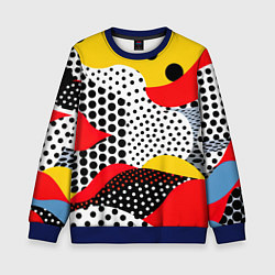 Свитшот детский Вихревая иллюзия, цвет: 3D-синий