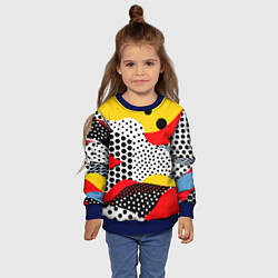 Свитшот детский Вихревая иллюзия, цвет: 3D-синий — фото 2