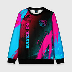 Детский свитшот Bayer 04 - neon gradient вертикально