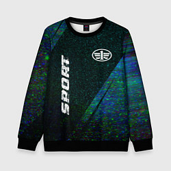 Детский свитшот FAW sport glitch blue