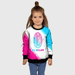 Свитшот детский AC Milan neon gradient style, цвет: 3D-черный — фото 2