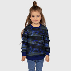 Свитшот детский Темно синие карбоновые волны, цвет: 3D-синий — фото 2