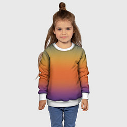 Свитшот детский Градиент цвета заката, цвет: 3D-белый — фото 2