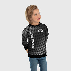 Свитшот детский Infiniti sport carbon, цвет: 3D-черный — фото 2