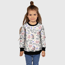 Свитшот детский Пятна и листья, цвет: 3D-черный — фото 2