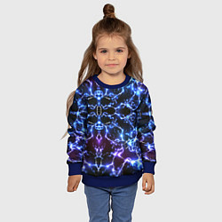 Свитшот детский Электрический разряд, цвет: 3D-синий — фото 2