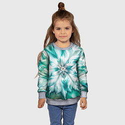 Свитшот детский Акварельный цветок Лепестки, цвет: 3D-меланж — фото 2