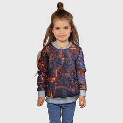 Свитшот детский Вулканическая лава, цвет: 3D-меланж — фото 2